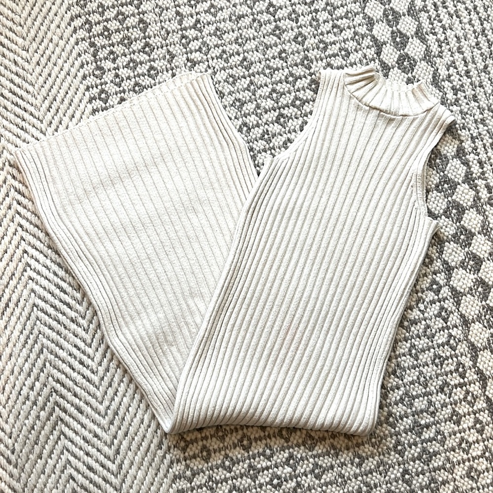 ASOS - Sleeveless Sweater Dress Ivory - Small, 6